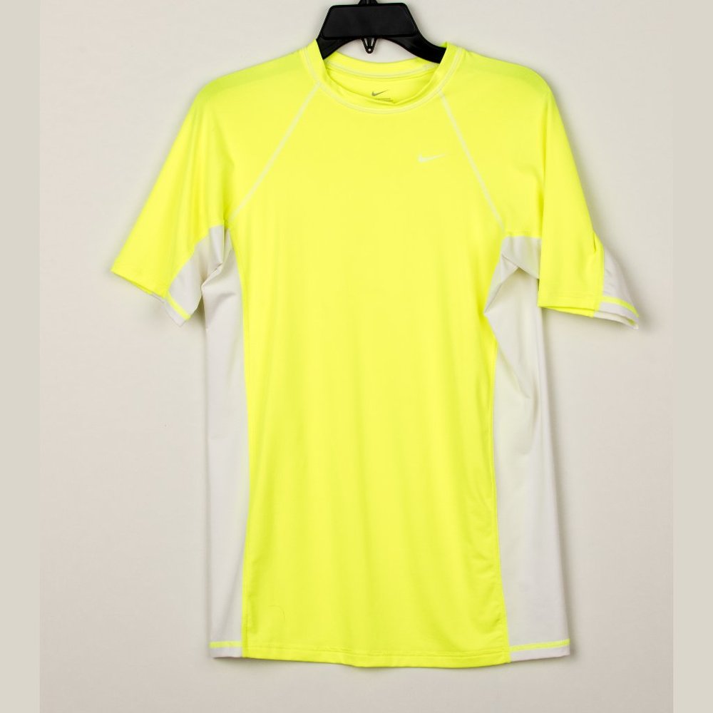 NIKE Yellow(Volt) & White Workout Shirt Size S